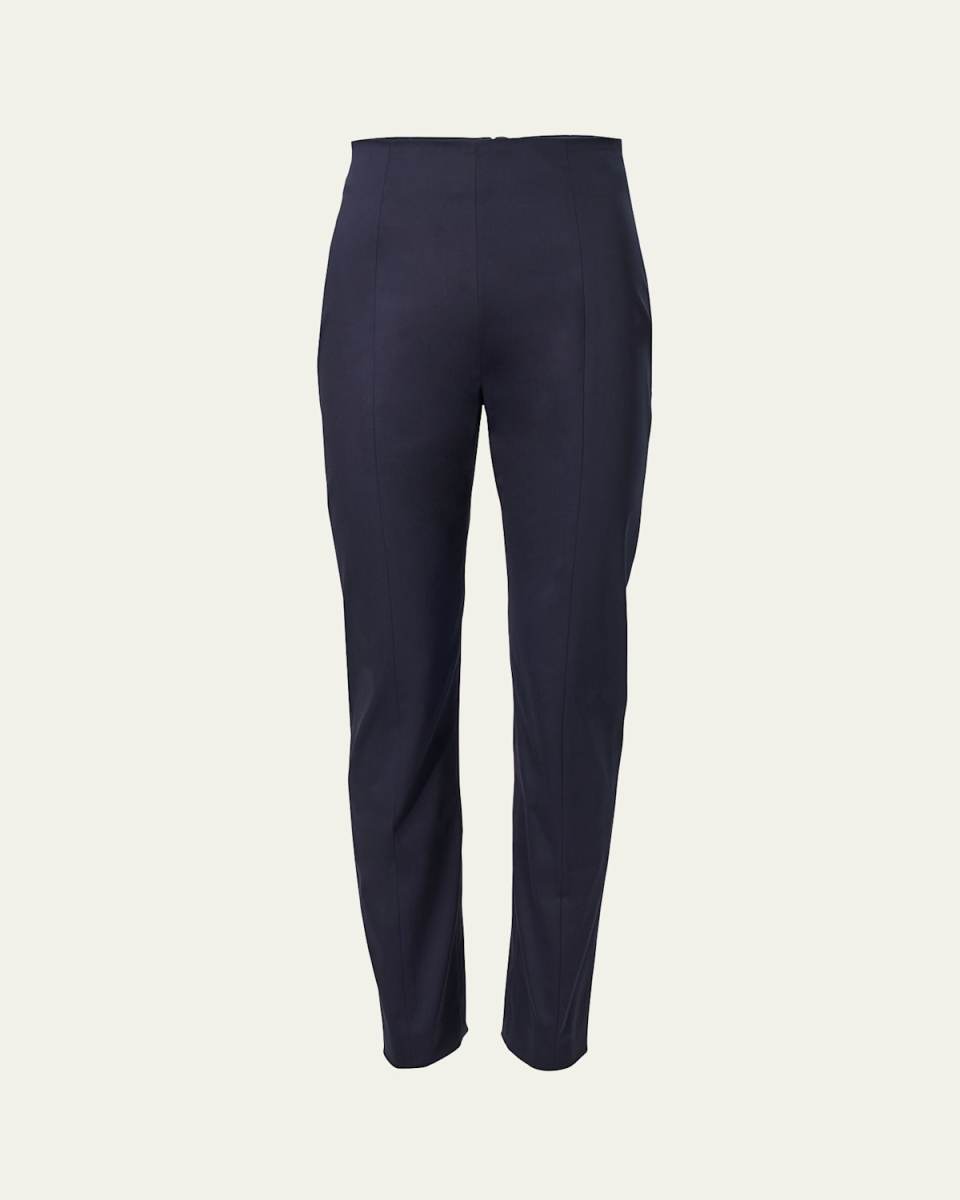 Mid-Rise Slim-Leg Ankle Pants